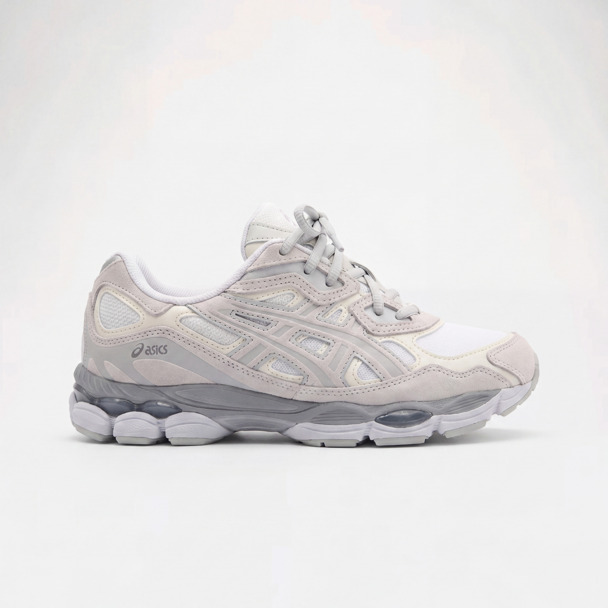 Zapatos Gel Gris/Blanco