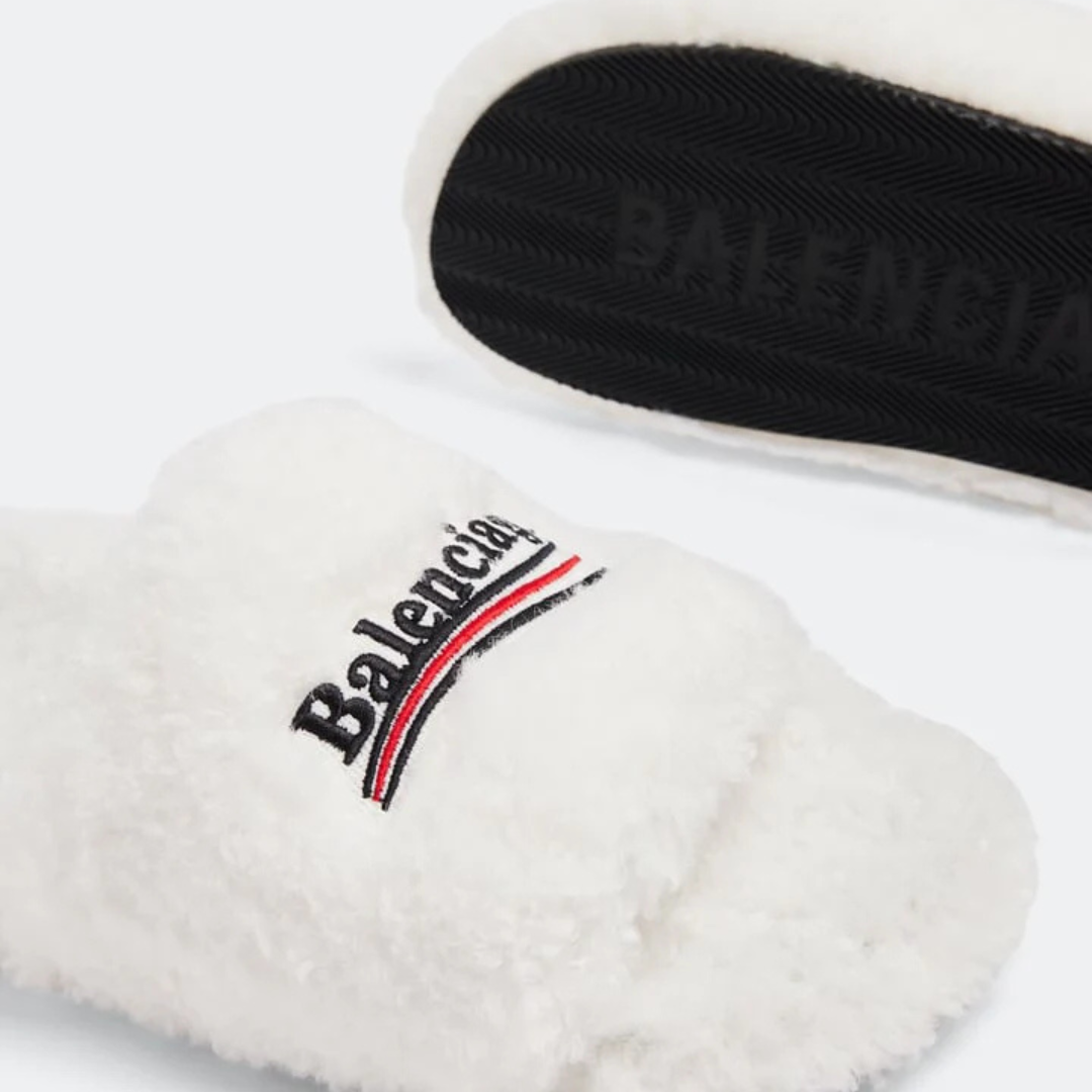 Ciabatte pelose B- BIANCO